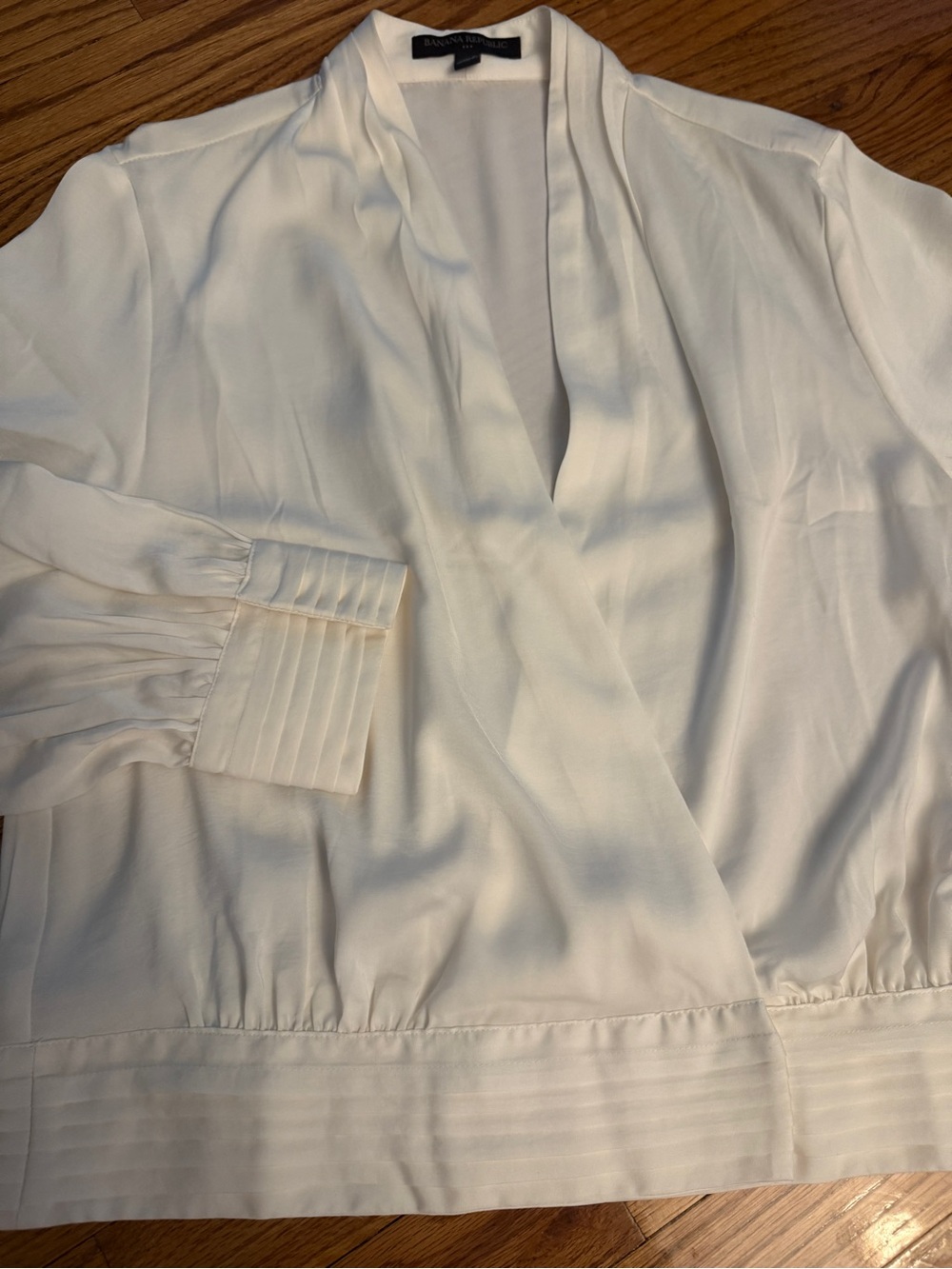Wrap top with pleated detailing